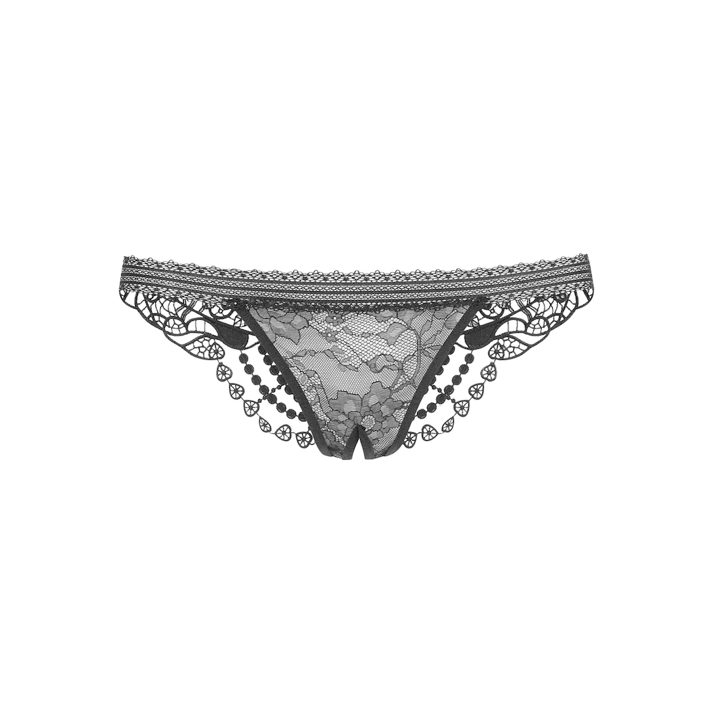 petite fleur gold String-Ouvert Dessous mit edler Guipure Stickerei ▷ für Tiefpreis