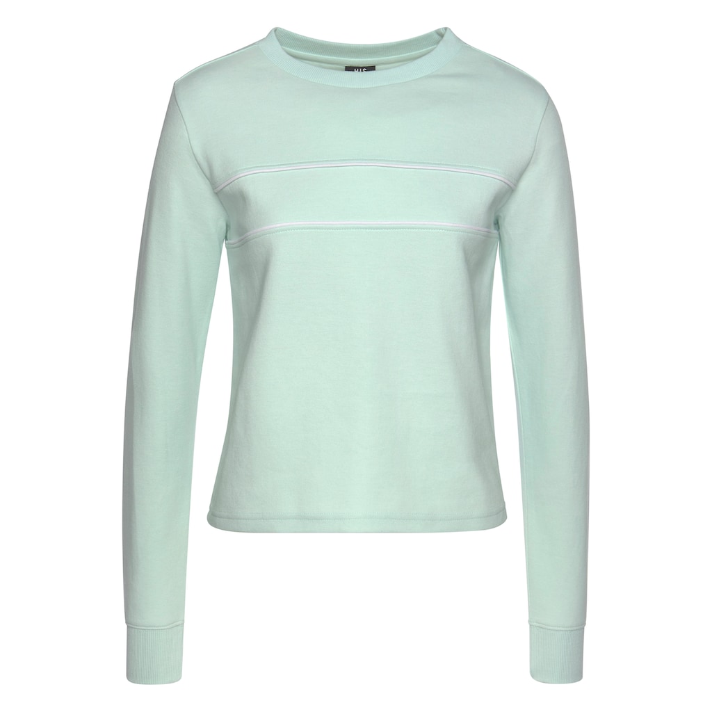 H.I.S Sweatshirt mit Piping Loungeanzug Bis zu 50% Rabatt