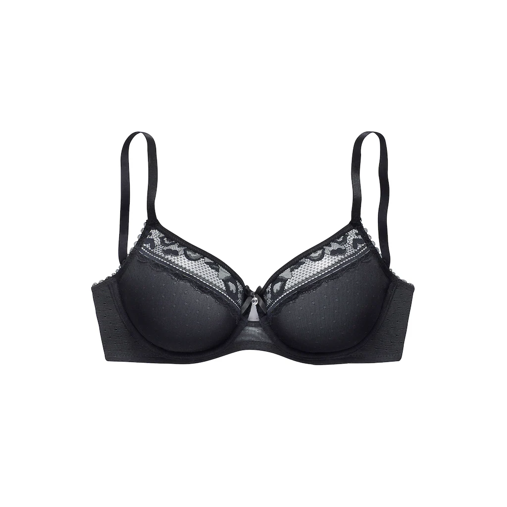 Vivance T-Shirt-BH aus feinem Mesh-Material und Spitze in Kussmund-Optik Dessous kaufen Meist gekauft