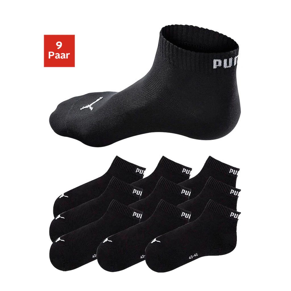PUMA Kurzsocken (9 Paar) mit eingestricktem Markenlogo Fabrik Onlineshop