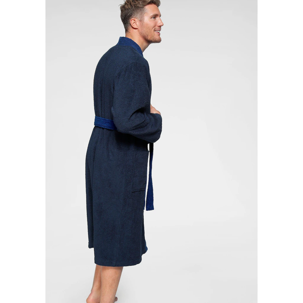 H.I.S Unisex-Bademantel »Hannes ideal für Sauna & Spa Hotelbademantel Morgenmantel« (1 St.) für Damen & Herren lang mit Taschen S-3XL Exklusivangebot