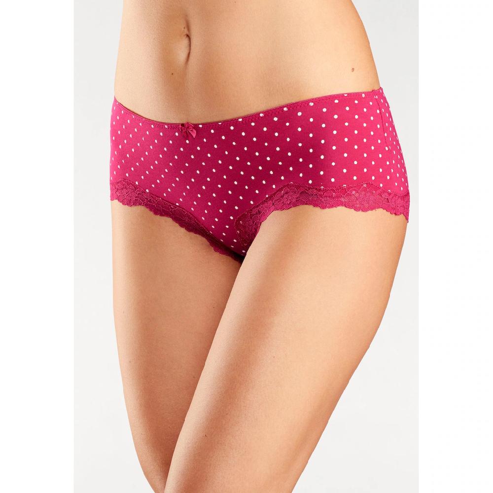 LASCANA Panty (3er-Pack) aus elastischer Baumwolle mit zarter Spitze Valentinstagsangebot