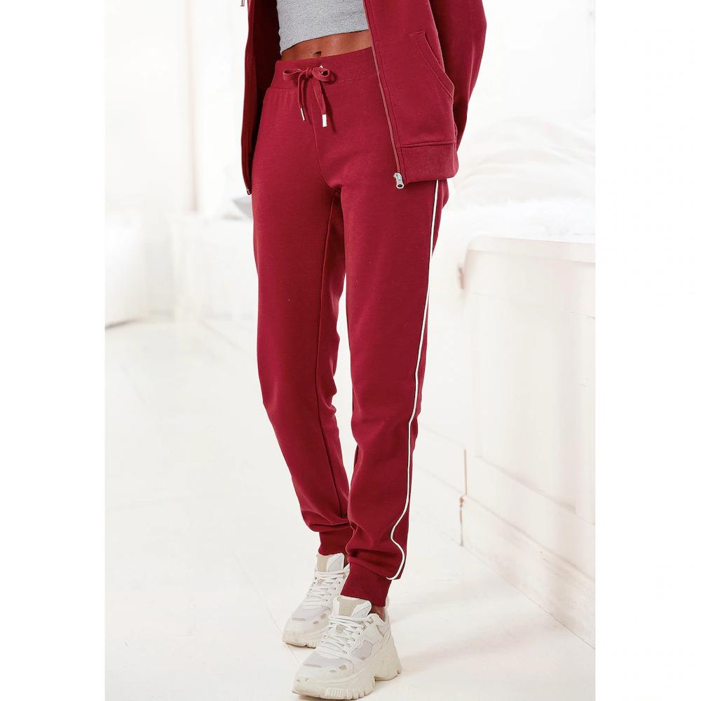 KangaROOS Relaxhose mit kontrastfarbenem Piping Loungeanzug Neueste Mode