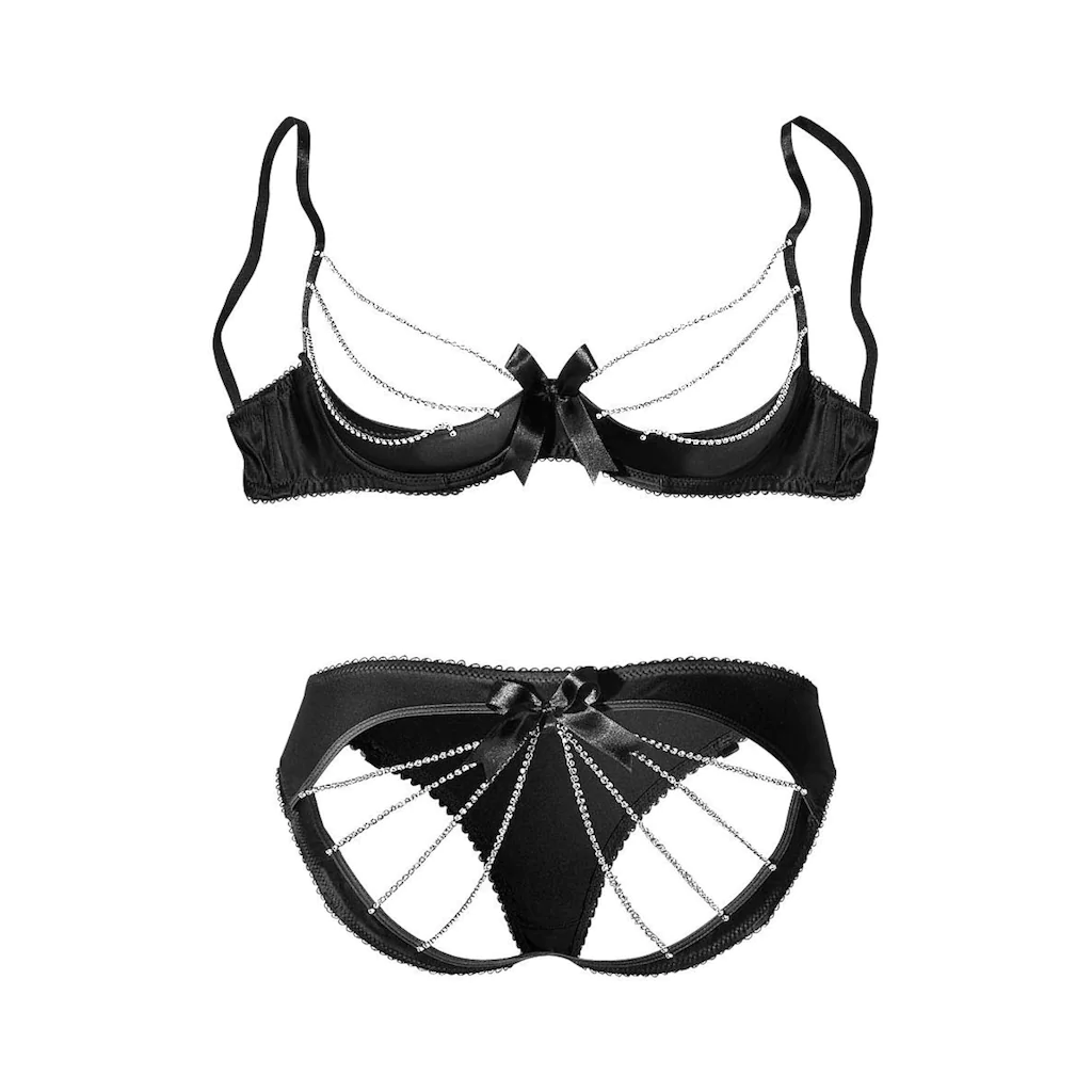 petite fleur gold Büstenhebe mit Bügel und Strassketten sexy Dessous Reizwäsche kaufen Begrenzte Freigabe