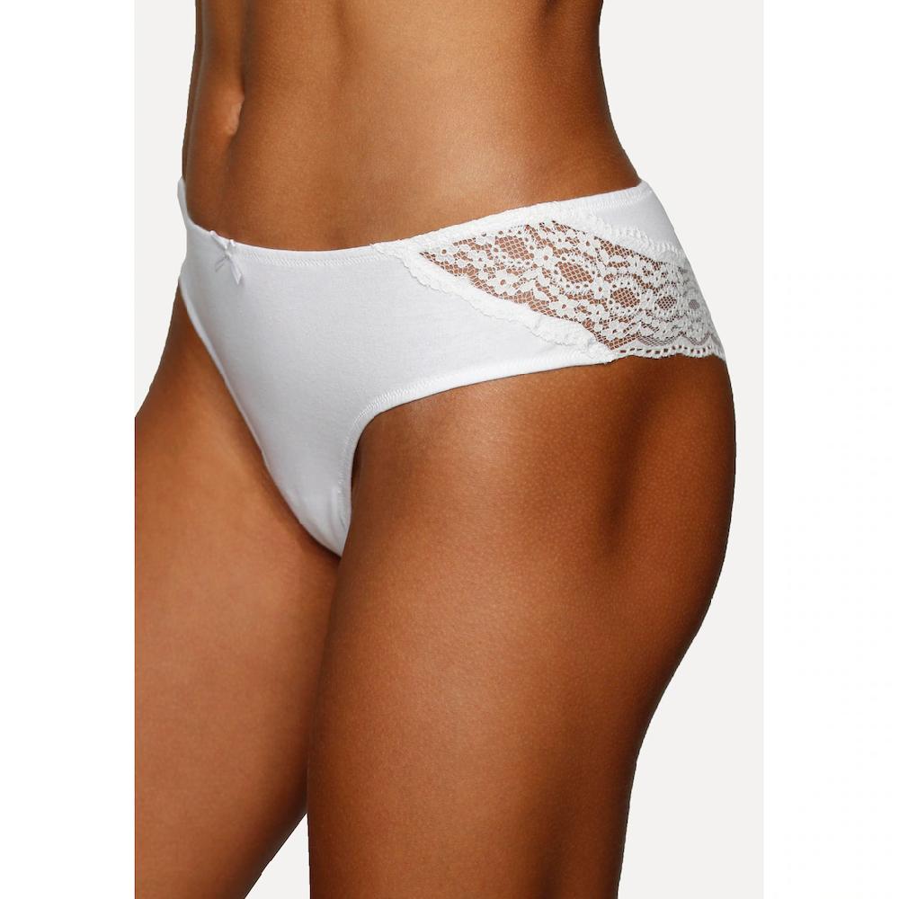 Vivance Brasilslip (3er-Pack) aus elastischer Baumwolle mit floraler Spitze ▷ für Auslauf