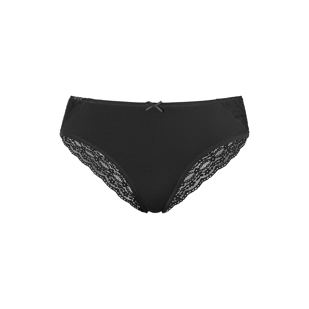 Vivance Brasilslip (3er-Pack) aus elastischer Baumwolle mit floraler Spitze ▷ für Auslauf