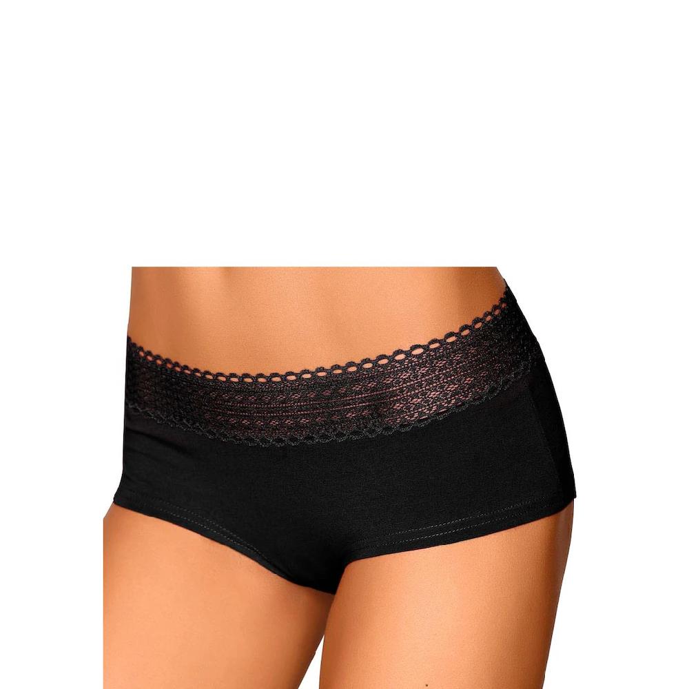 s.Oliver Panty (3er-Pack) aus elastischer Baumwoll-Qualität mit grafischer Spitze im Angebot