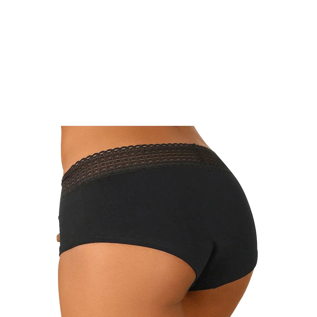 s.Oliver Panty (3er-Pack) aus elastischer Baumwoll-Qualität mit grafischer Spitze im Angebot