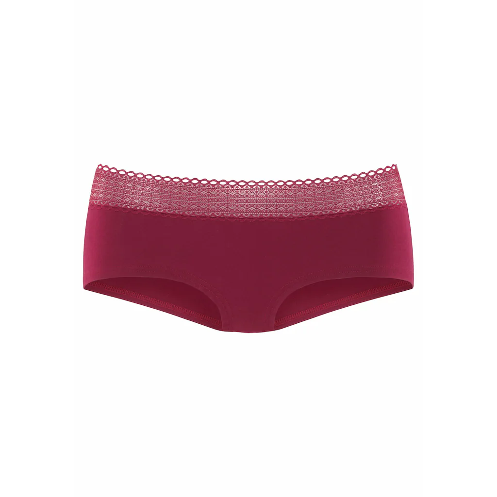 s.Oliver Panty (3er-Pack) aus elastischer Baumwoll-Qualität mit grafischer Spitze im Angebot