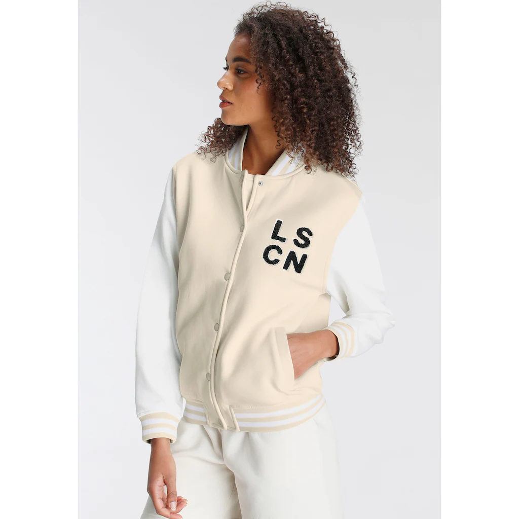 LSCN by LASCANA Sweatjacke im College Stil Loungeanzug Blitzverkäufe