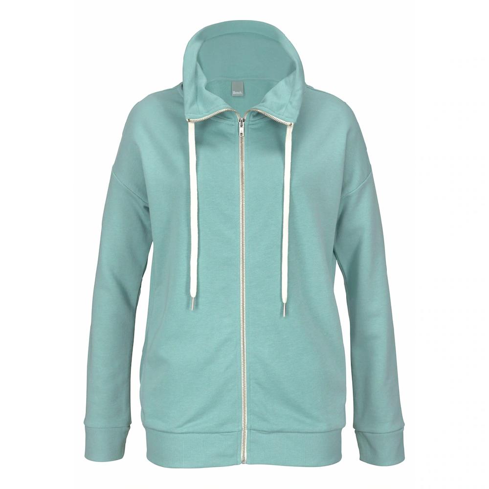 Bench. Sweatjacke mit Glanzprint am Stehkragen Loungeanzug Kostenloser Versand