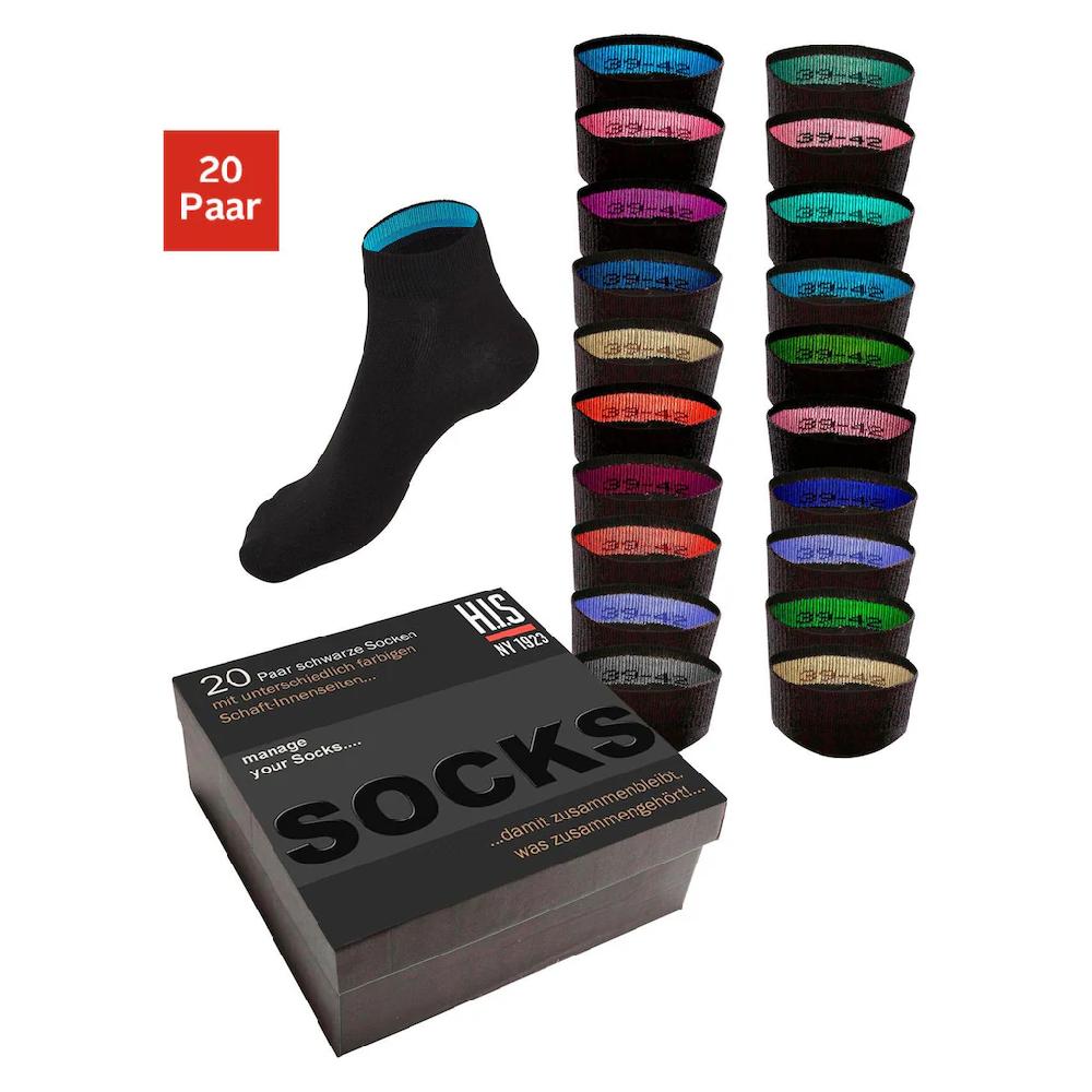 H.I.S Kurzsocken (Box 20 Paar) in praktischer Geschenkbox kaufen Online Shopping