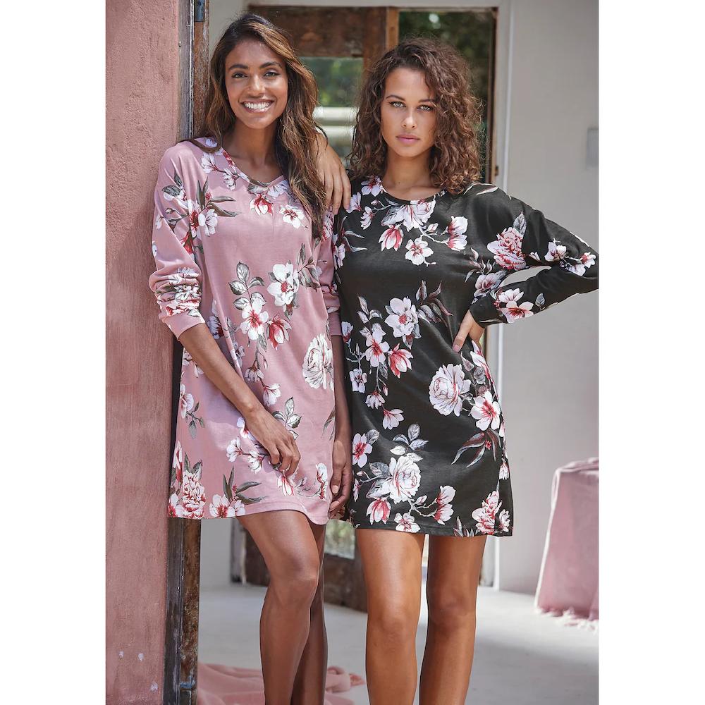 Vivance Dreams Sleepshirt (2er-Pack) mit Blumendruck bestellen Black Friday