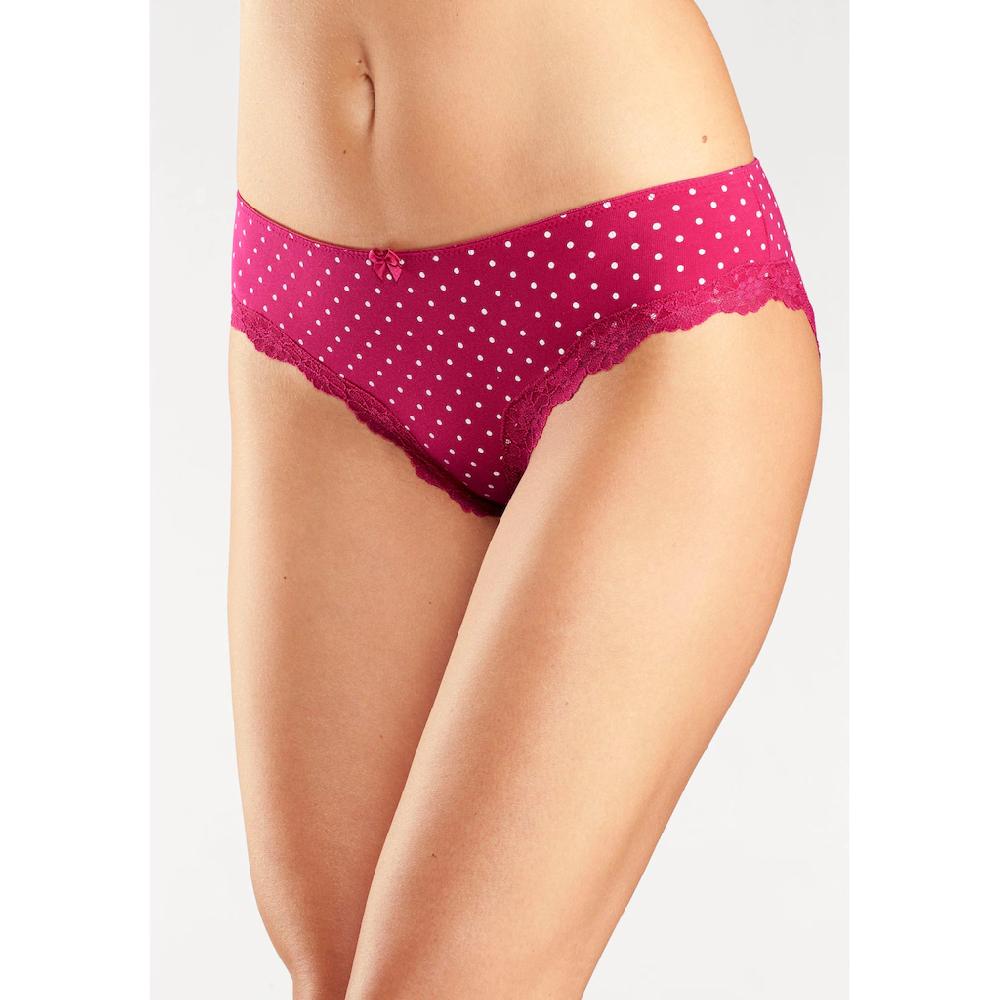 LASCANA Slip (3er-Pack) aus elastischer Baumwolle mit zarter Spitze online bestellen Osterangebot