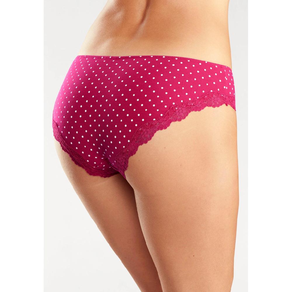 LASCANA Slip (3er-Pack) aus elastischer Baumwolle mit zarter Spitze online bestellen Osterangebot