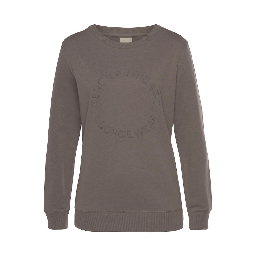 Bench. Loungewear Sweatshirt mit runder Logostickerei Loungwear Lagerräumung