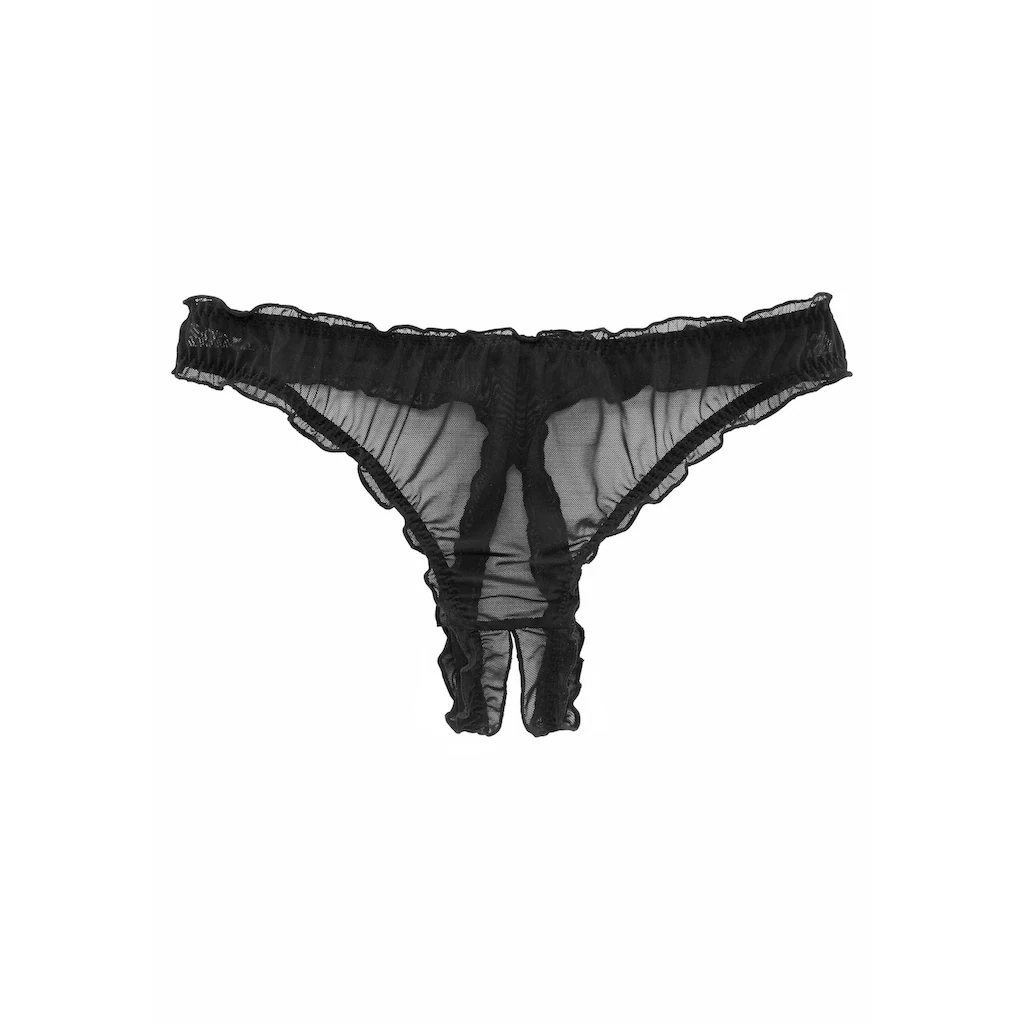 petite fleur gold String-Ouvert mit gerüschter Kante bestellen Saisonale Angebote