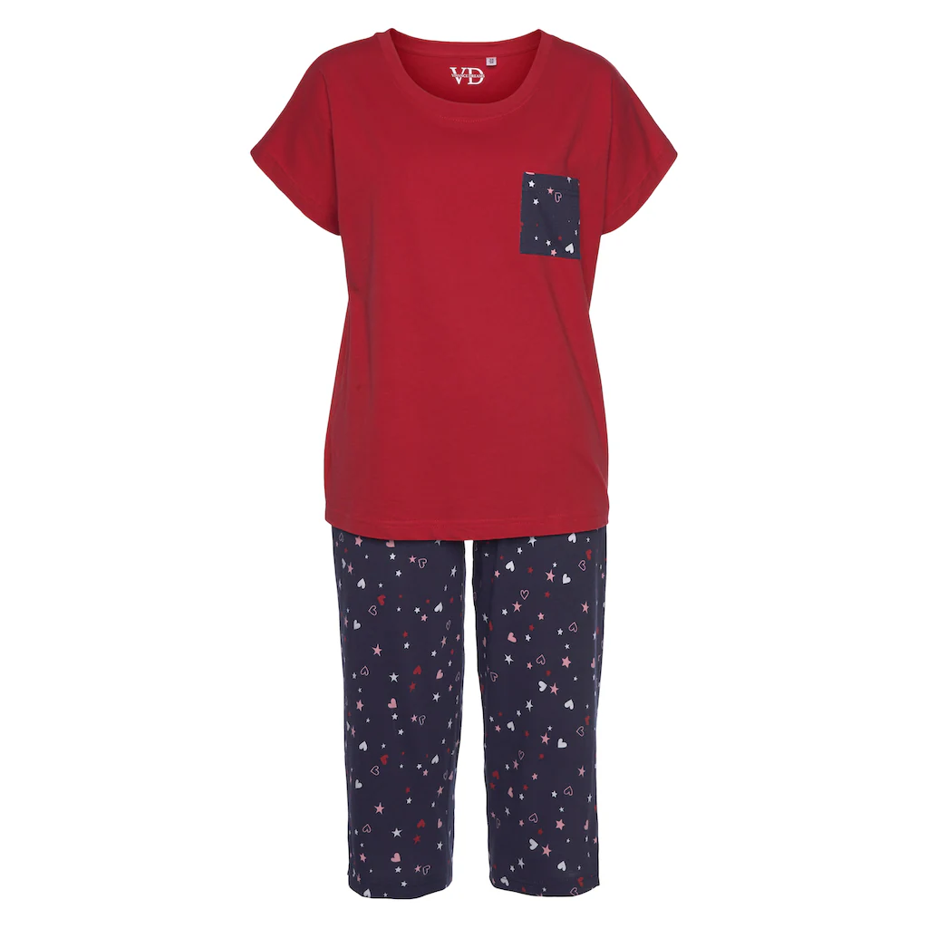 Vivance Dreams Capri-Pyjama (2 tlg.) mit niedlichem Herzen-Sterne-Druck online kaufen Kostenlose Rückgabe