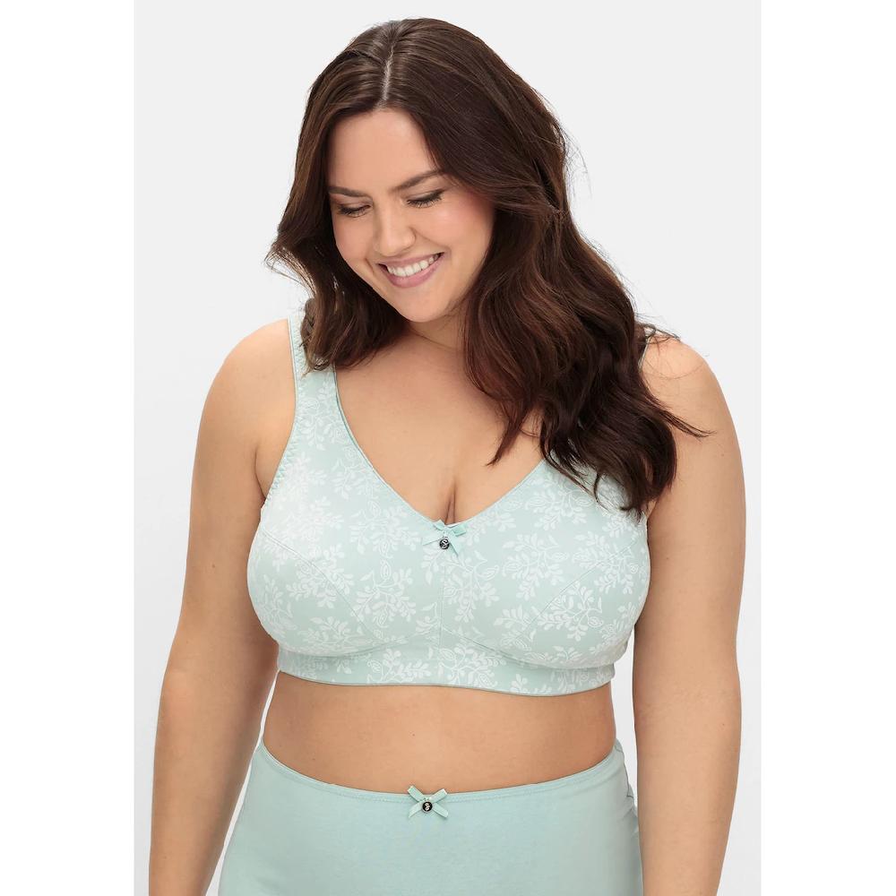Sheego Entlastungs-BH »Große Größen« ohne Bügel als 2er Pack in floral und uni ▷ für Nur für heute
