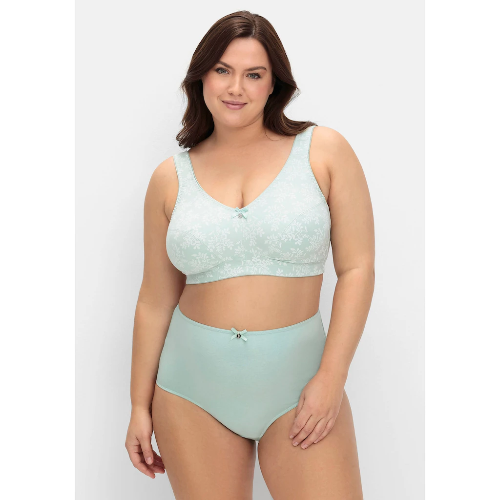 Sheego Entlastungs-BH »Große Größen« ohne Bügel als 2er Pack in floral und uni ▷ für Nur für heute