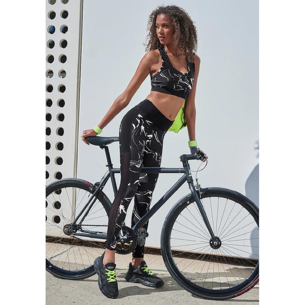 LASCANA ACTIVE Leggings »Black Marble« Sporthose mit Mesh Rabatte dieses Monats