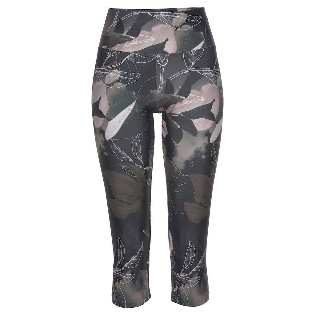 LASCANA ACTIVE Caprileggings »Tropical« mit abstraktem Blumenprint Loungewear Kostenloser Versand