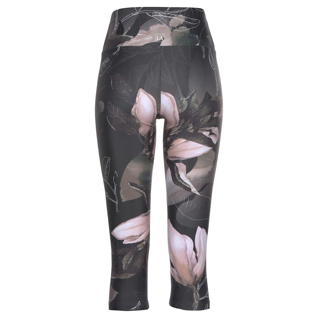 LASCANA ACTIVE Caprileggings »Tropical« mit abstraktem Blumenprint Loungewear Kostenloser Versand