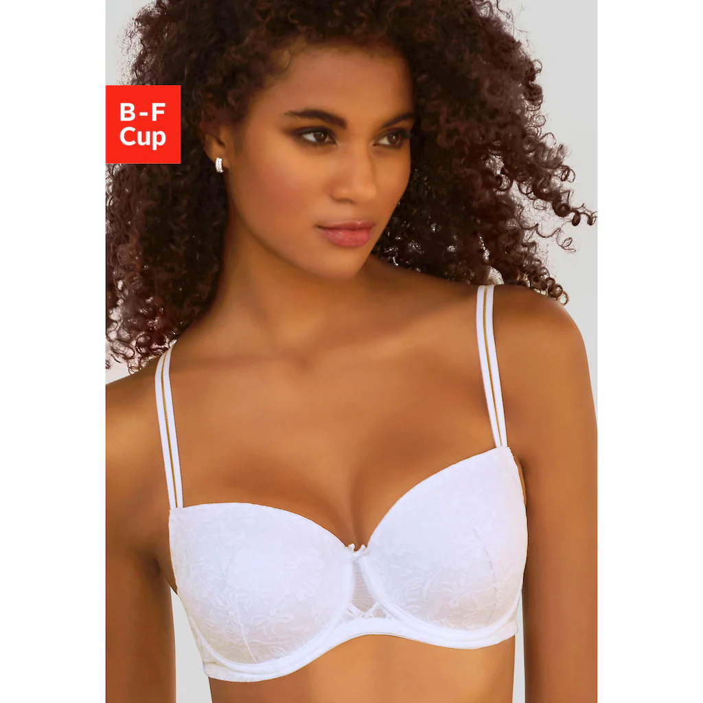 LASCANA Balconnet-BH aus feiner blumiger Spitze Dessous ▷ für Großer Ausverkauf
