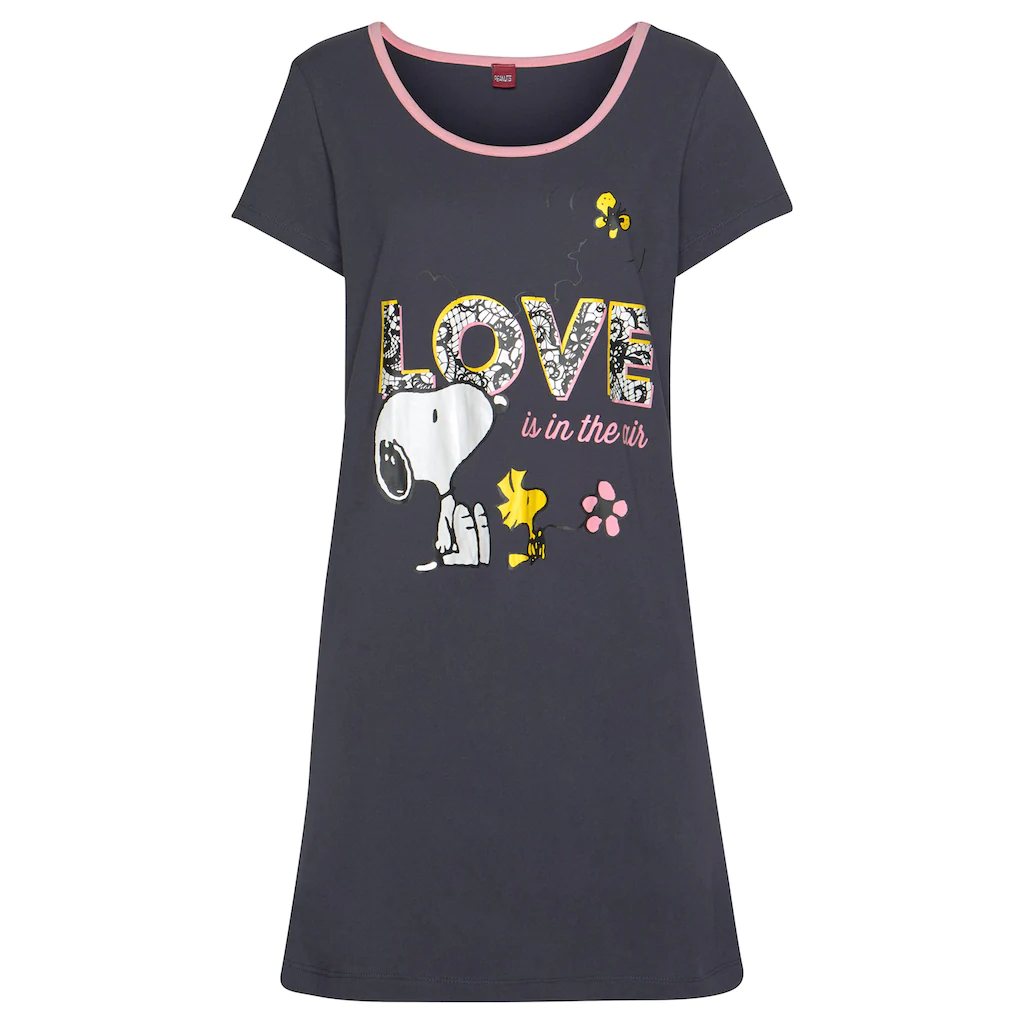 Peanuts Sleepshirt mit großem Snoopy-Motiv ▷ für Kostenlose Rückgabe
