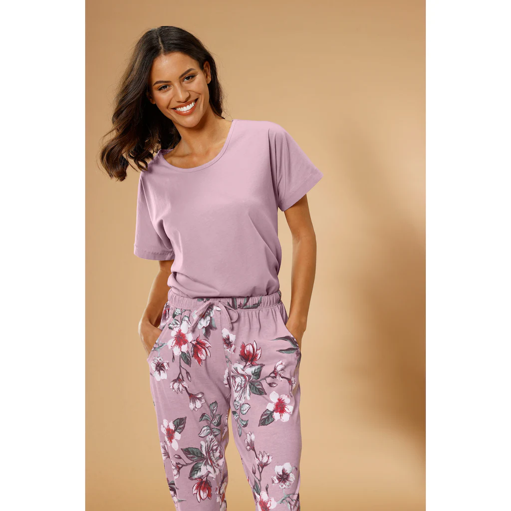 Vivance Dreams Pyjama (2 tlg.) mit Blumendruck ▷ für Neueste Stile