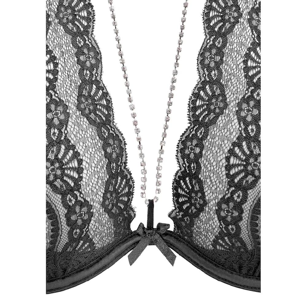 LASCANA Belle Affaire Neckholder-BH mit abnehmbarer Strasskette sexy Dessous Reizwäsche ▷ für Bis zu 50% Rabatt