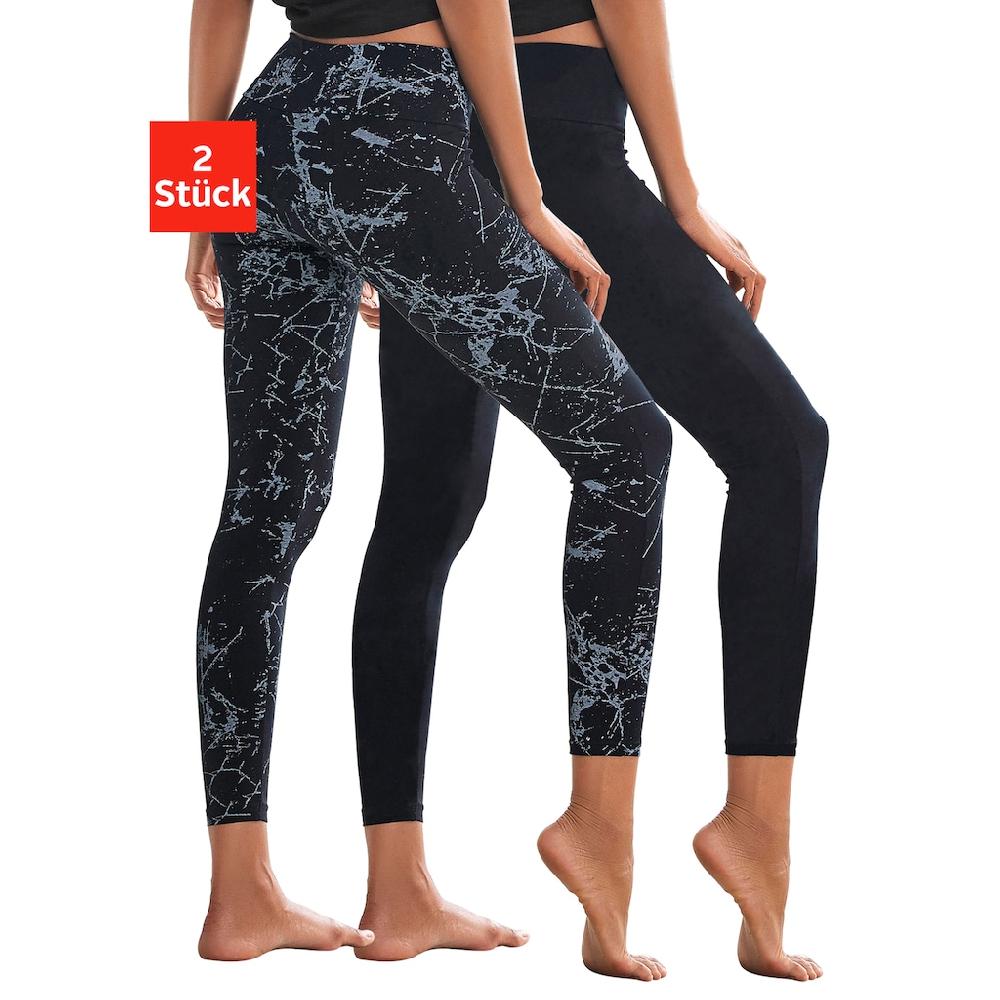 H.I.S Leggings (2er-Pack) in bedruckt und uni Loungewear Black Friday Preise