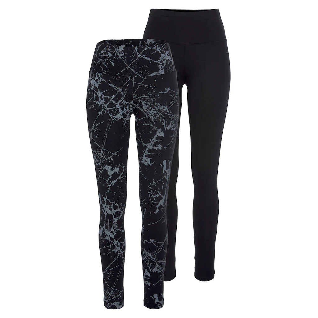H.I.S Leggings (2er-Pack) in bedruckt und uni Loungewear Black Friday Preise