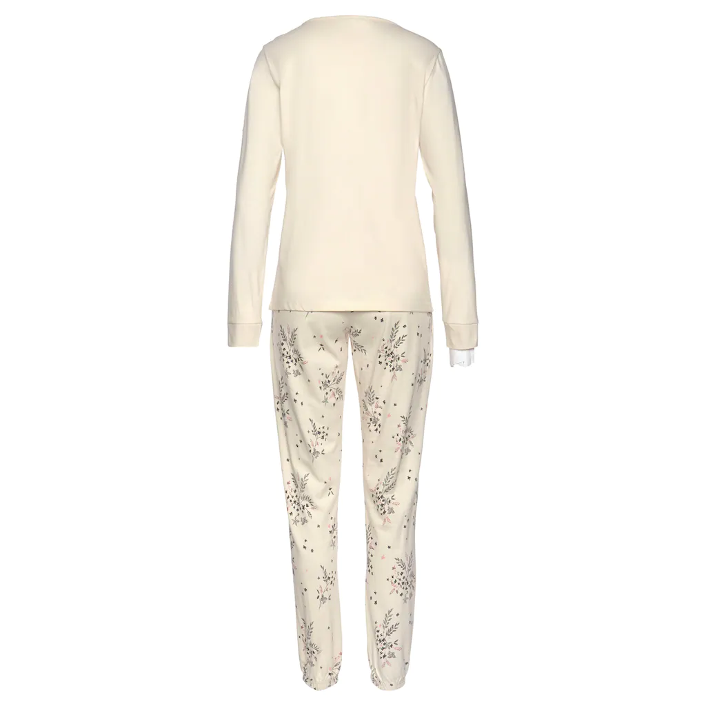 Vivance Dreams Pyjama (2 tlg.) mit Hortensien Muster online kaufen Fabrikverkauf