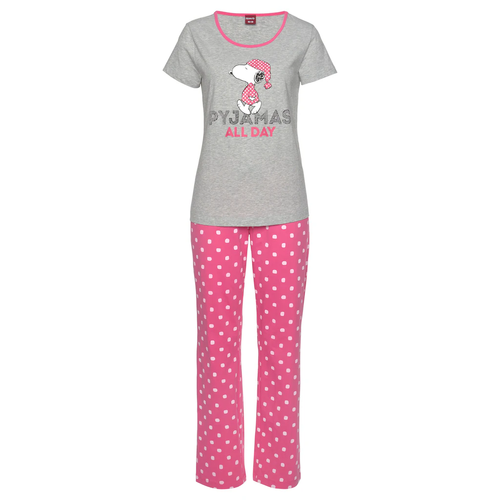 Peanuts Pyjama (2 tlg.) mit Snoopy Druckmotiv online bestellen Günstig kaufen