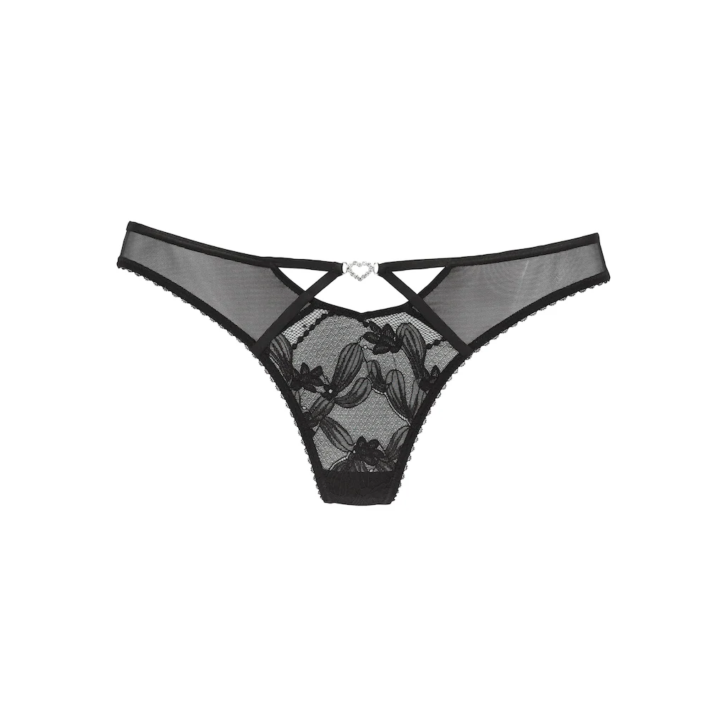 LASCANA Tanga »Dalia« mit feinen Strasssteinchen und Spitze kaufen Weihnachtsangebot