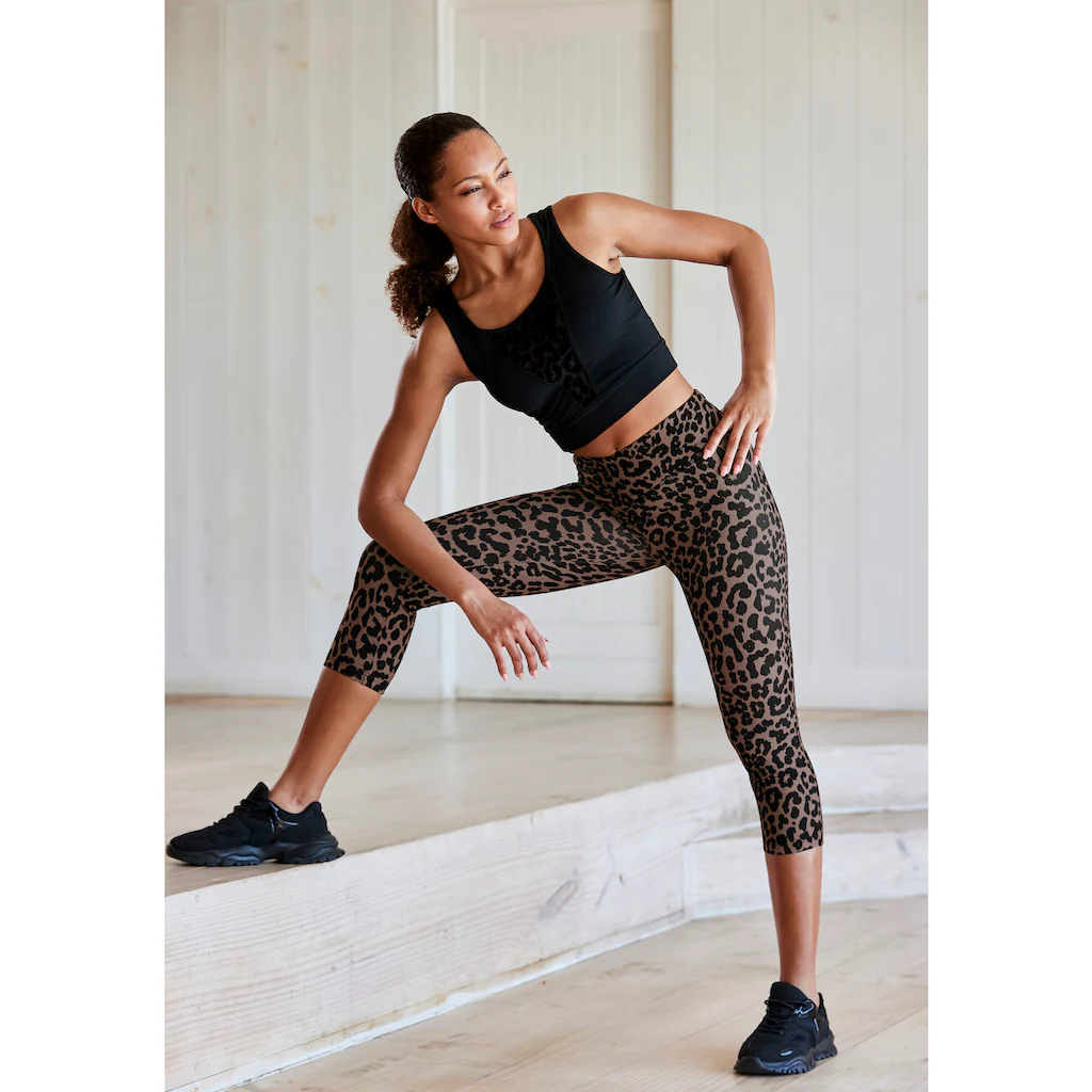 LASCANA ACTIVE Caprileggings mit allover Druck Räumungsverkauf