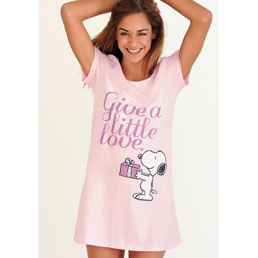Peanuts Sleepshirt mit Snoopy-Print in Minilänge kaufen Nur für heute