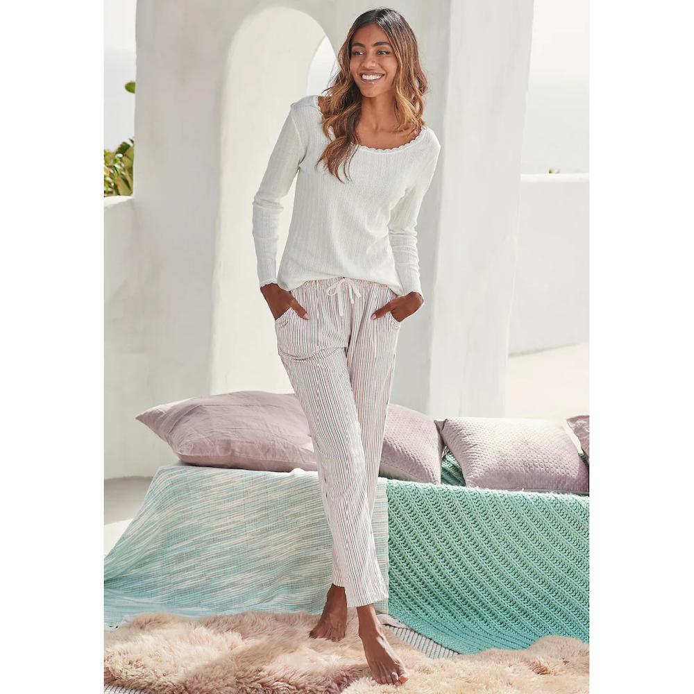 s.Oliver Pyjamaoberteil aus Ajour-Strick bestellen Preisnachlass
