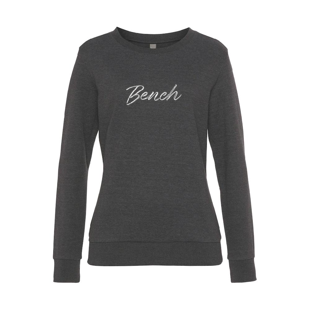 Bench. Loungewear Sweatshirt mit glänzender Logostickerei Loungewear Saisonschlussverkauf